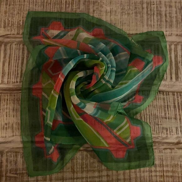 Vintage neon scarf 163 - Picture 1 of 3